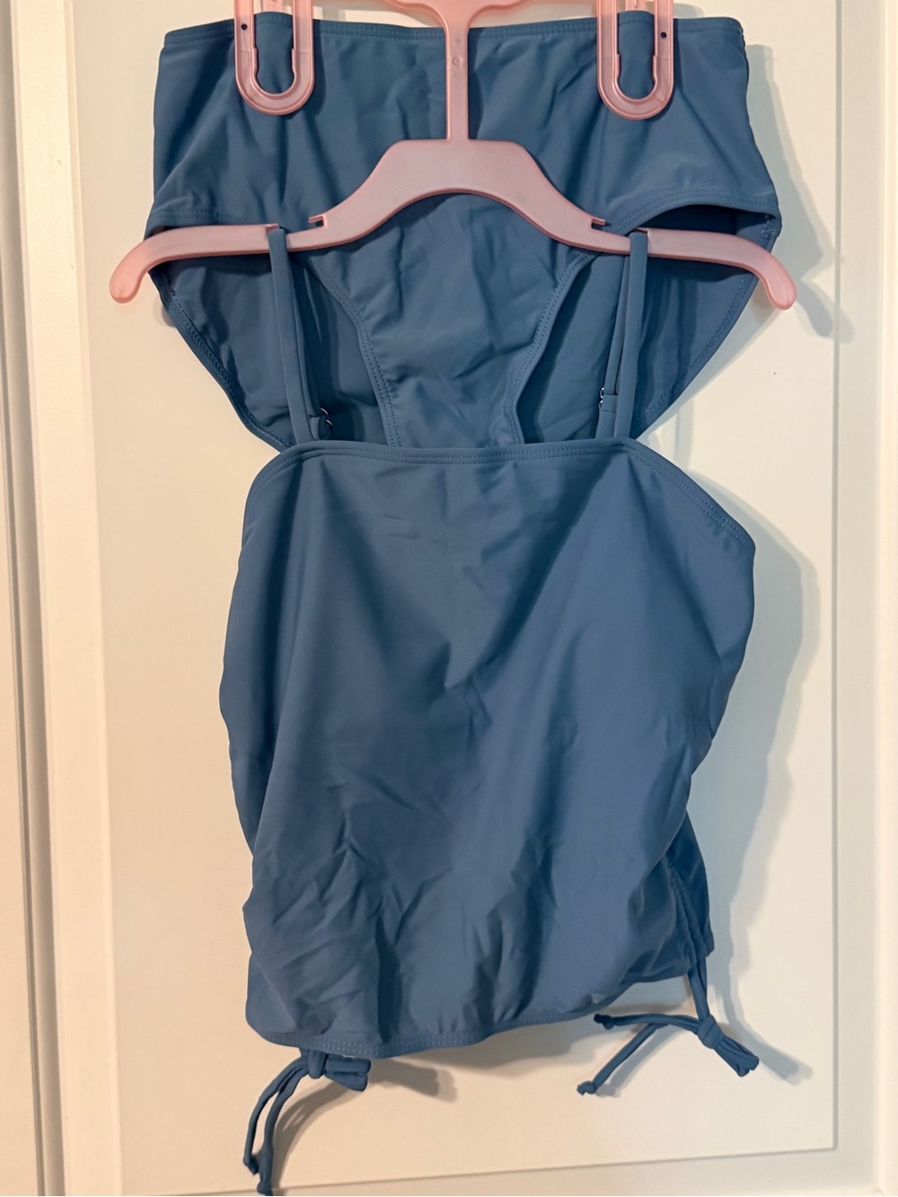 Blue Women's Shirred Tank Dress